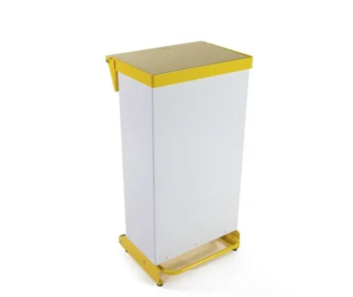 TieDex UK 65L Yellow Steel Waste Bin