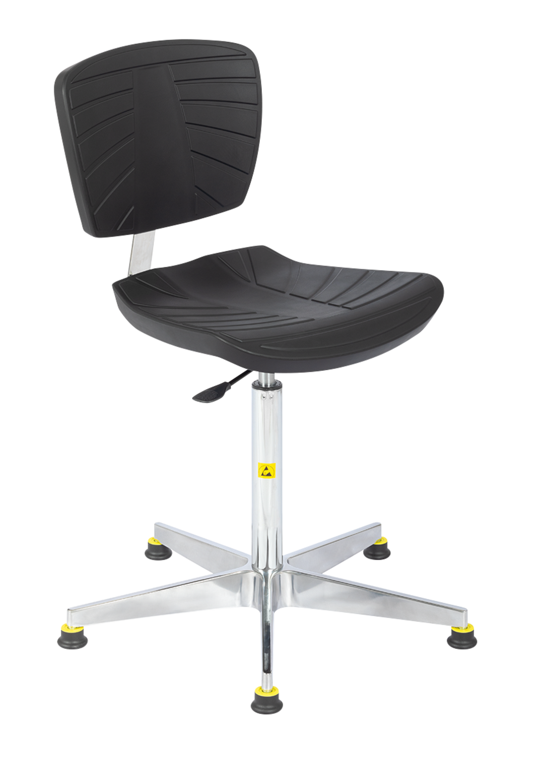TieDex UK Black Polyurethane Desk Chair, 120 kg Weight Capacity
