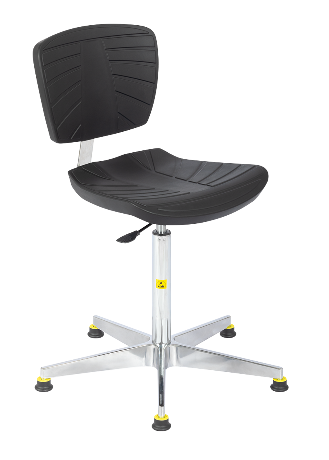 TieDex UK Black Polyurethane Desk Chair, 120 kg Weight Capacity
