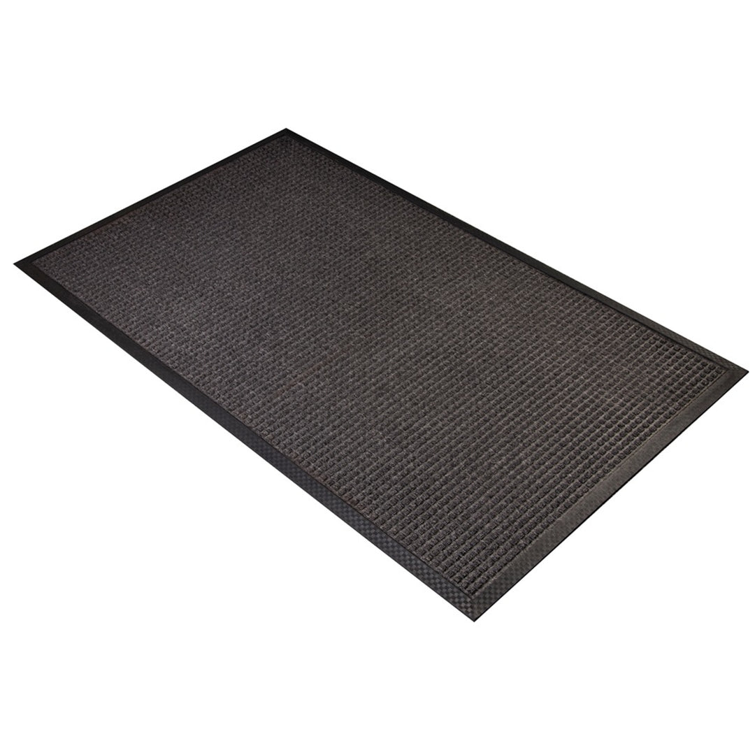 TieDex UK Anti-Slip, Mat Waffle, Indoor Use, Black 1.8m 1.2 m 7 mm