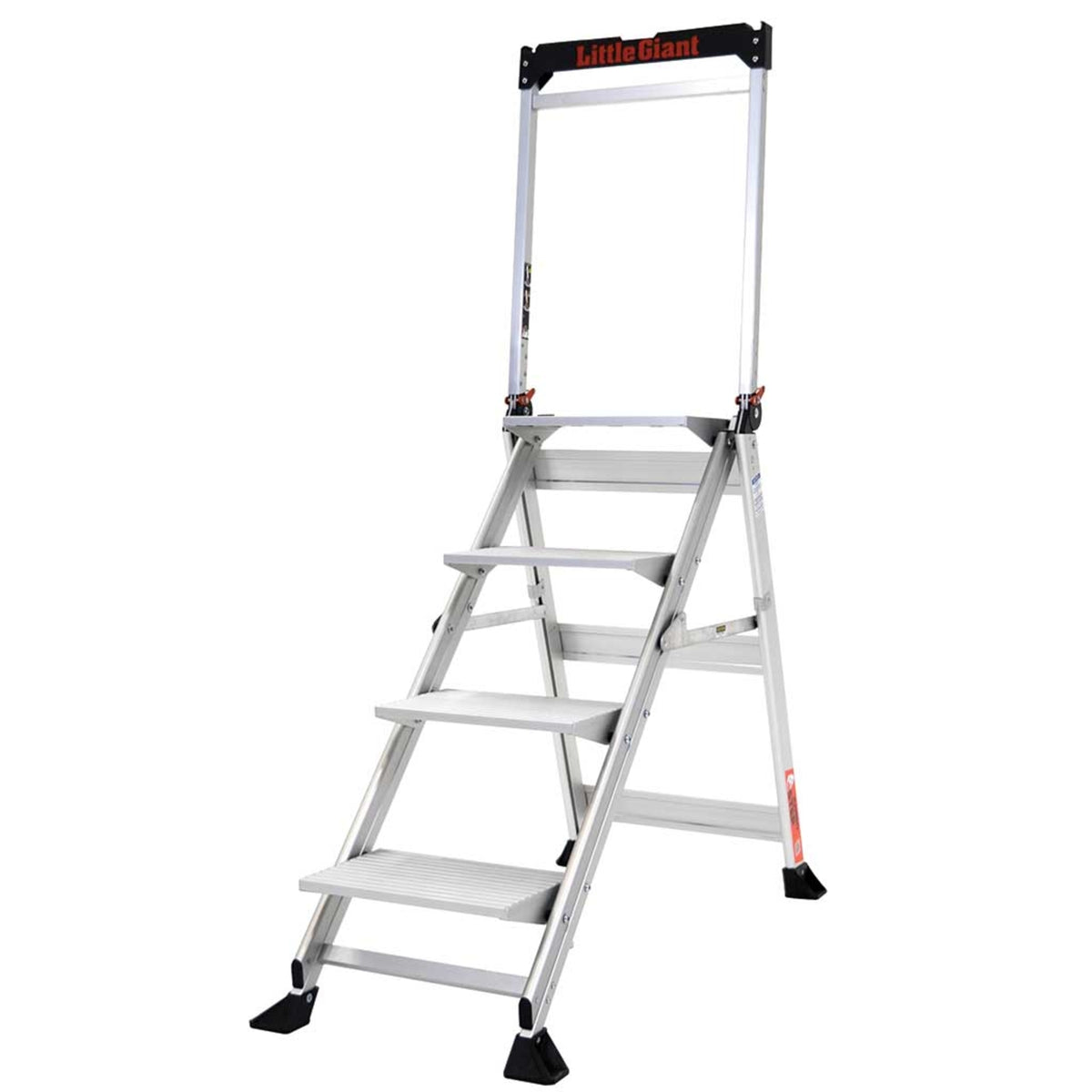 TieDex UK Aluminium 4 steps Step Ladder, 890mm platform height, 1.81 m open length