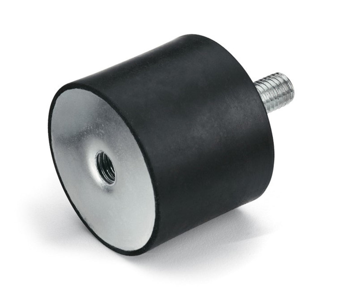 TieDex UK Cylindrical M16 Anti-Vibration Mount, Male Buffer Foot, 125 mm OD, 96 mm H