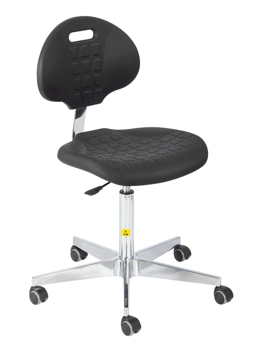 TieDex UK Black Polyurethane Office Chair, 200 kg Weight Capacity