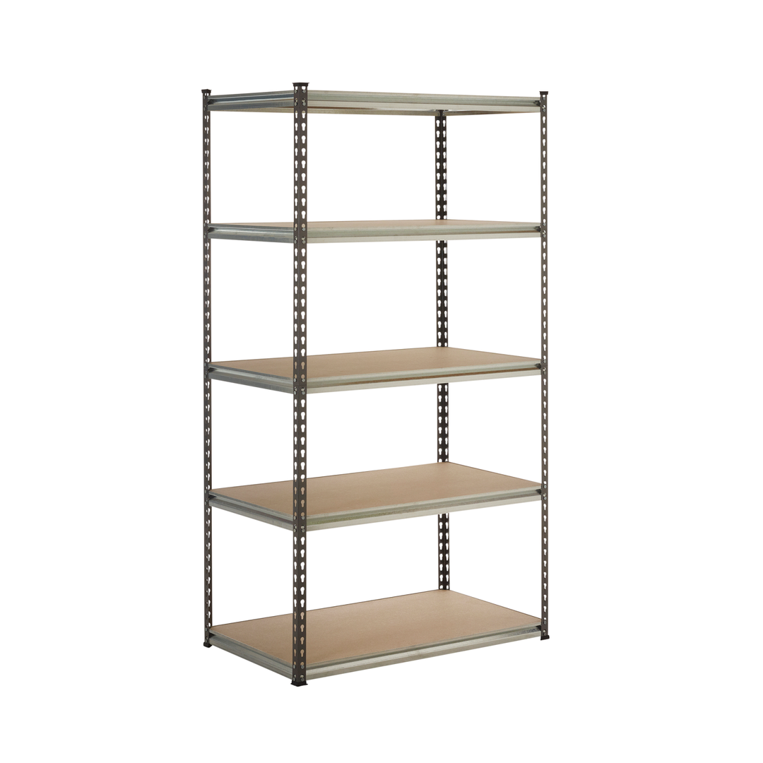 TieDex UK Black 5 Shelf Steel Shelving Unit, 1.8 m x 1m, 600 mm, 25 kg Load