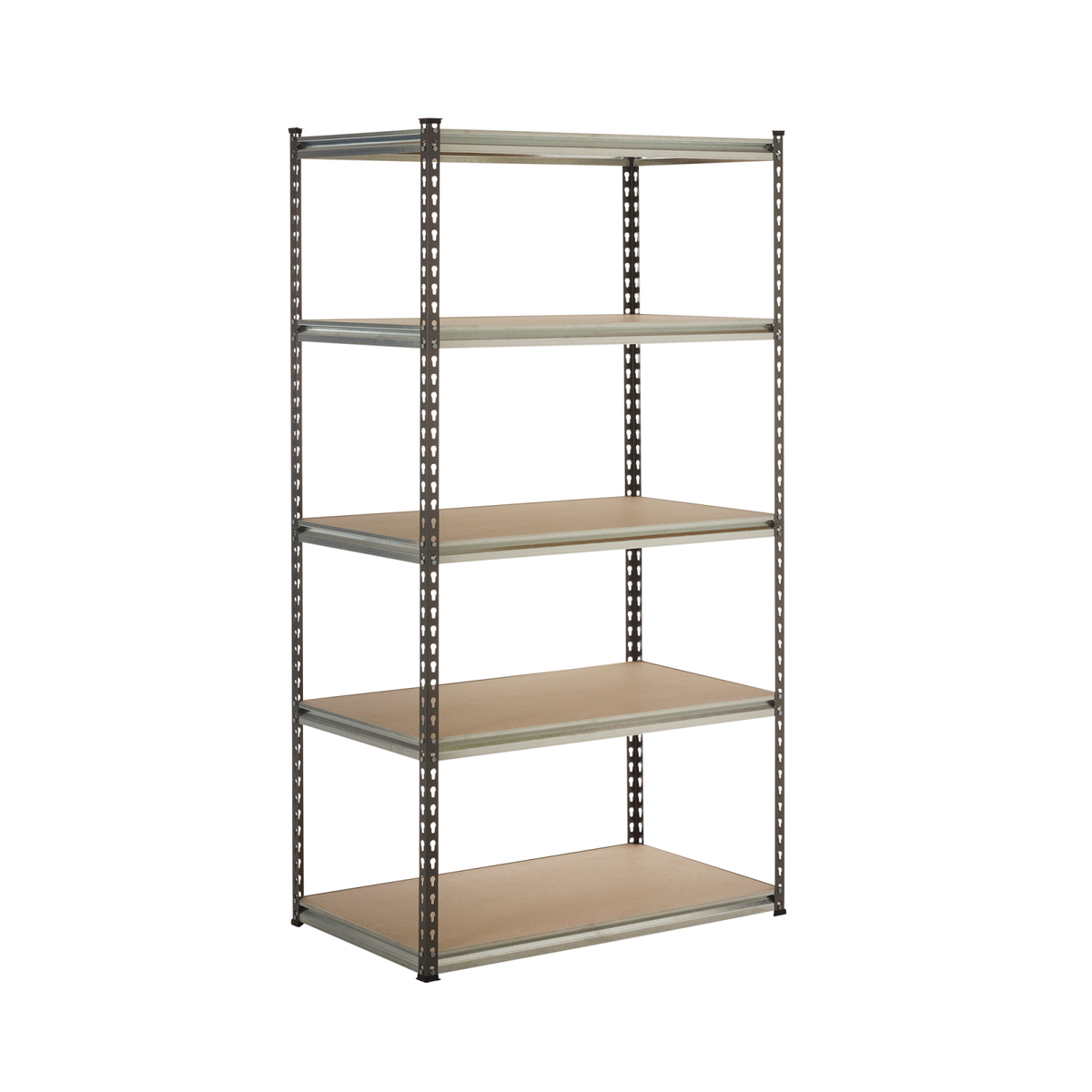 TieDex UK Black 5 Shelf Steel Shelving Unit, 1.8 m x 1m, 600 mm, 25 kg Load