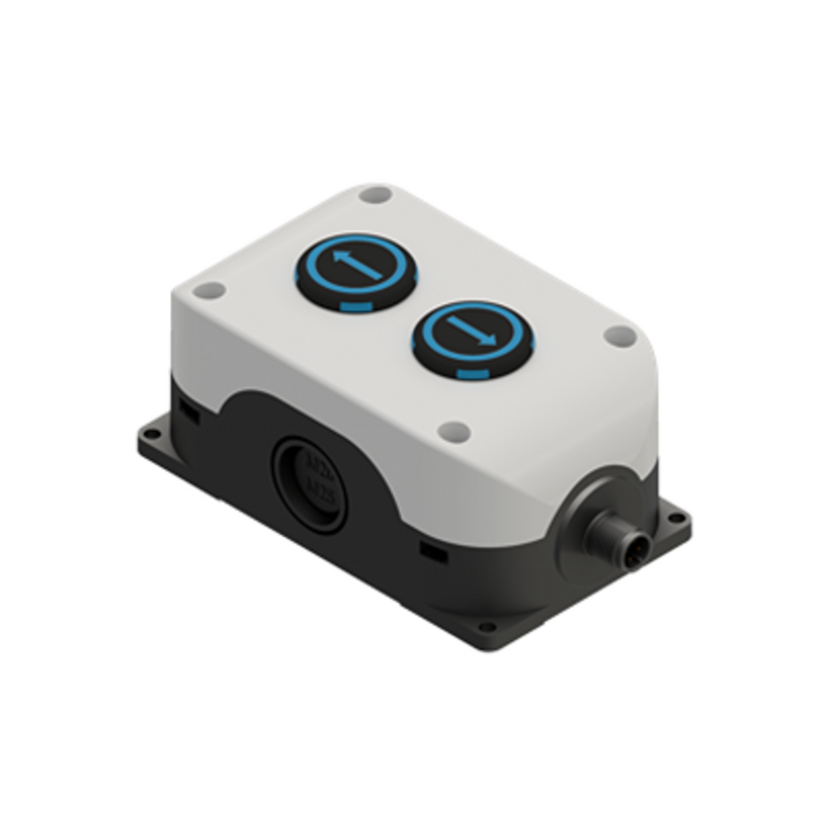 TieDex UK Flush Control Station Switch - 1 NO/1 NO, Polycarbonate, Black, Up, IP67, IP69K