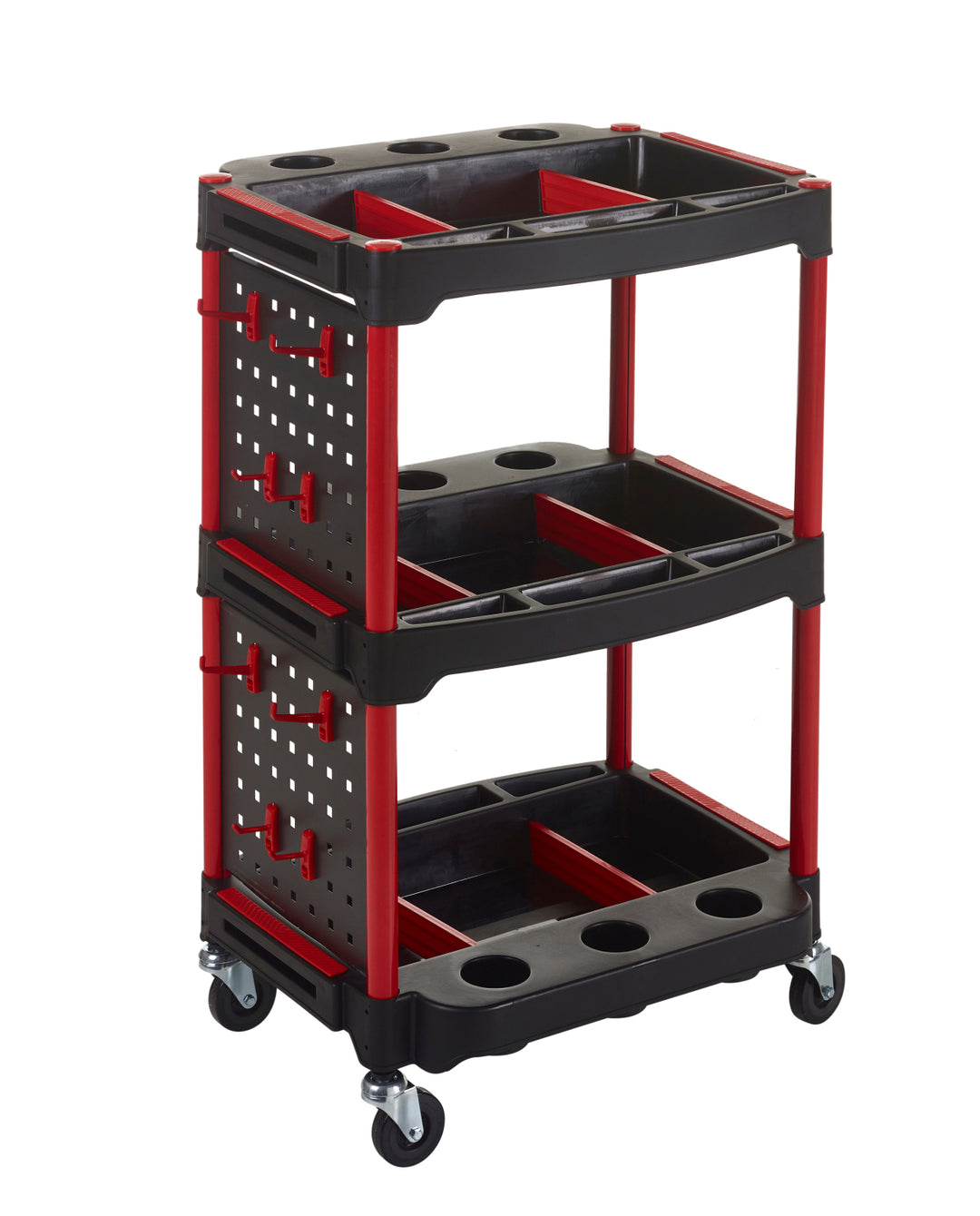 TieDex UK 3 Plastic Swivel Castor Trolley, 100 kg Load