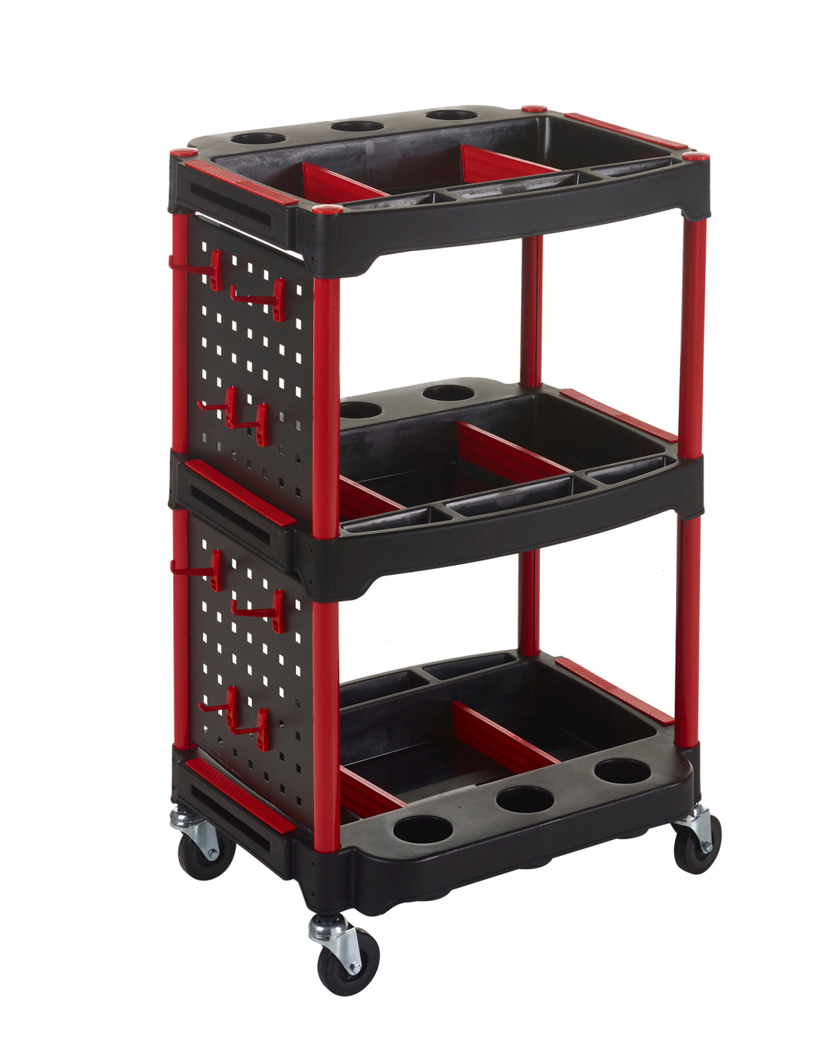 TieDex UK 3 Plastic Swivel Castor Trolley, 100 kg Load