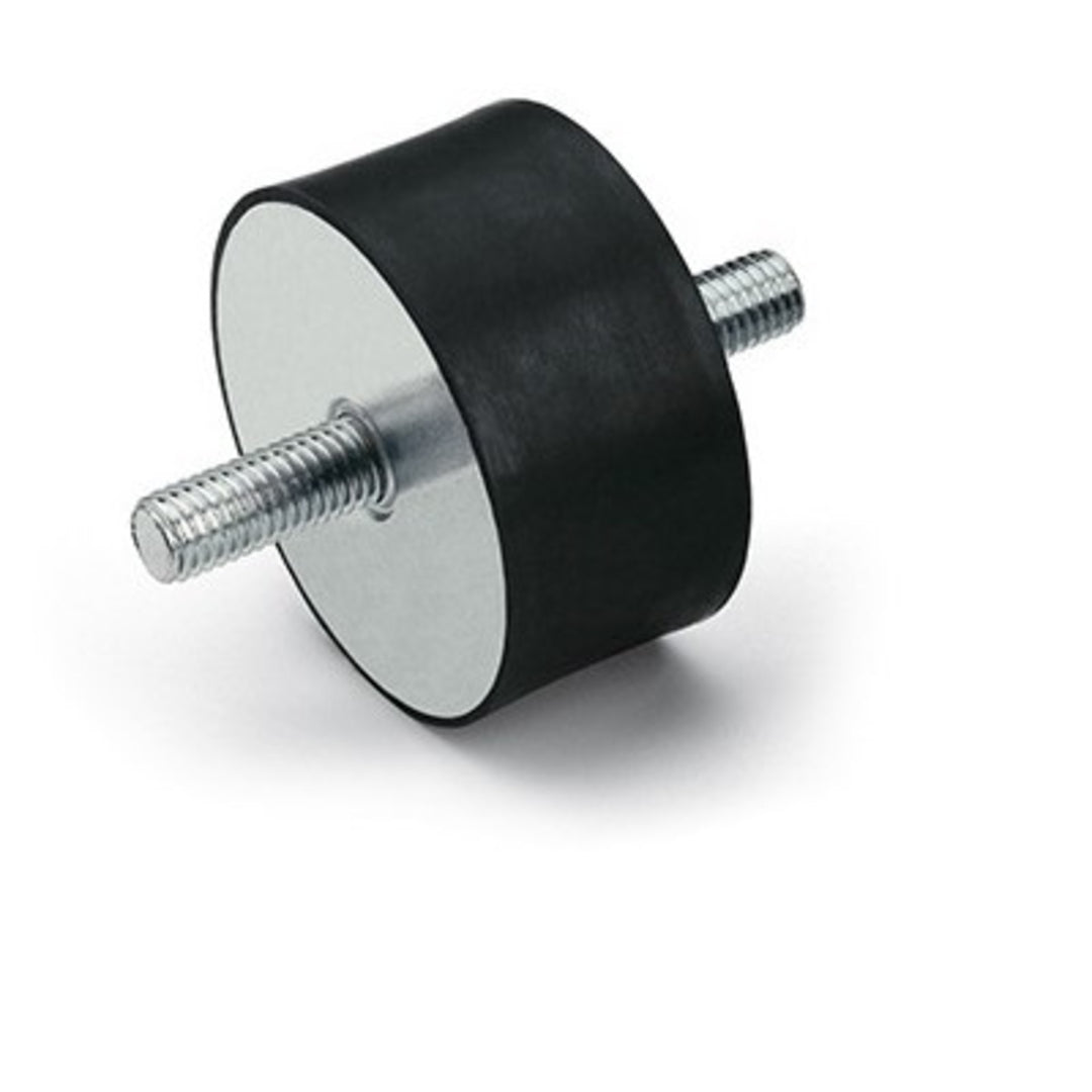 TieDex UK Cylindrical M10 Anti-Vibration Mount, Male Buffer Foot, 70 mm OD, 91 mm H