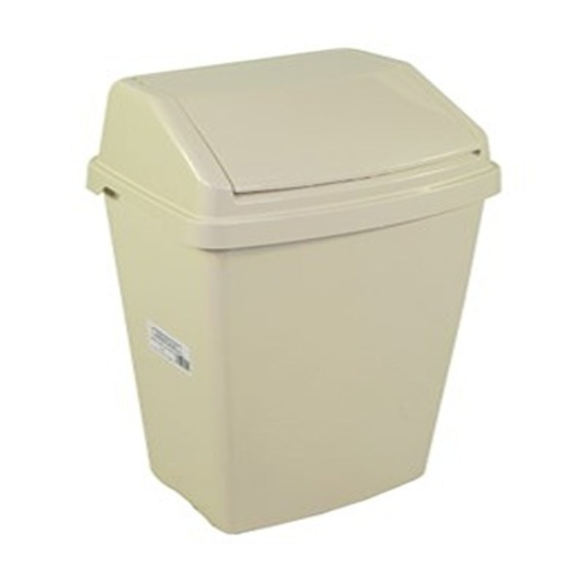 TieDex UK 50 Litre Large Lift Top Bin 50L Cream Flip Polypropylene Waste Bin