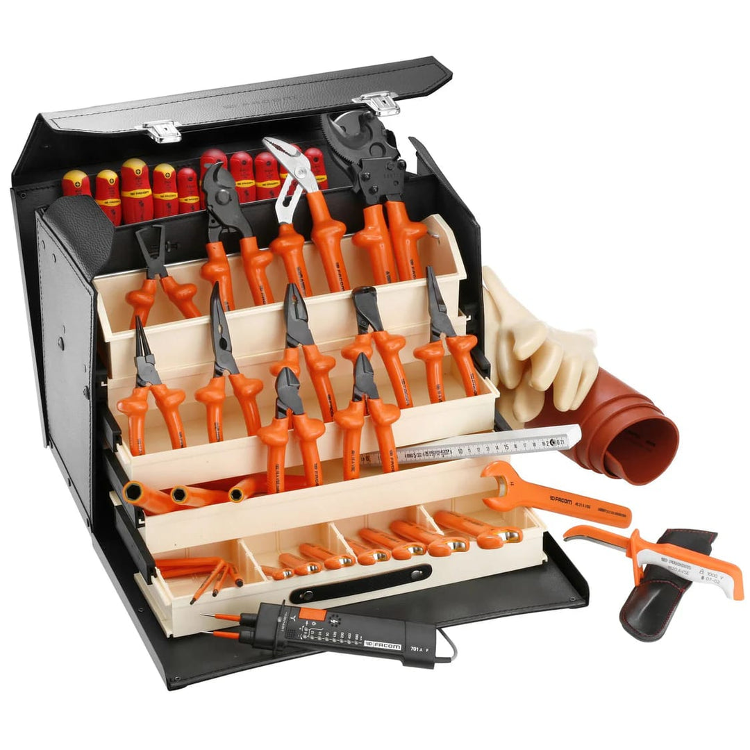 Facom 41 Piece Automotive Tool Kit with Box VDE/1000V Approved