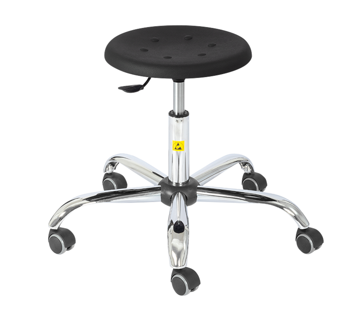TieDex UK Black Polyurethane Stool, 120 kg Weight Capacity