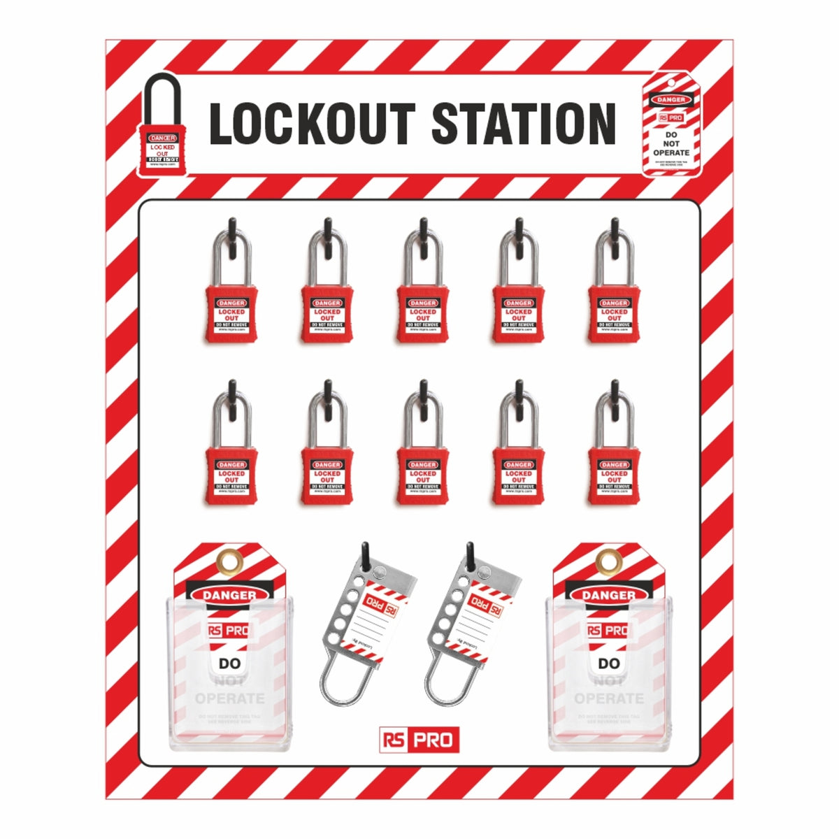 TieDex UK 4 Padlock Lockout Station