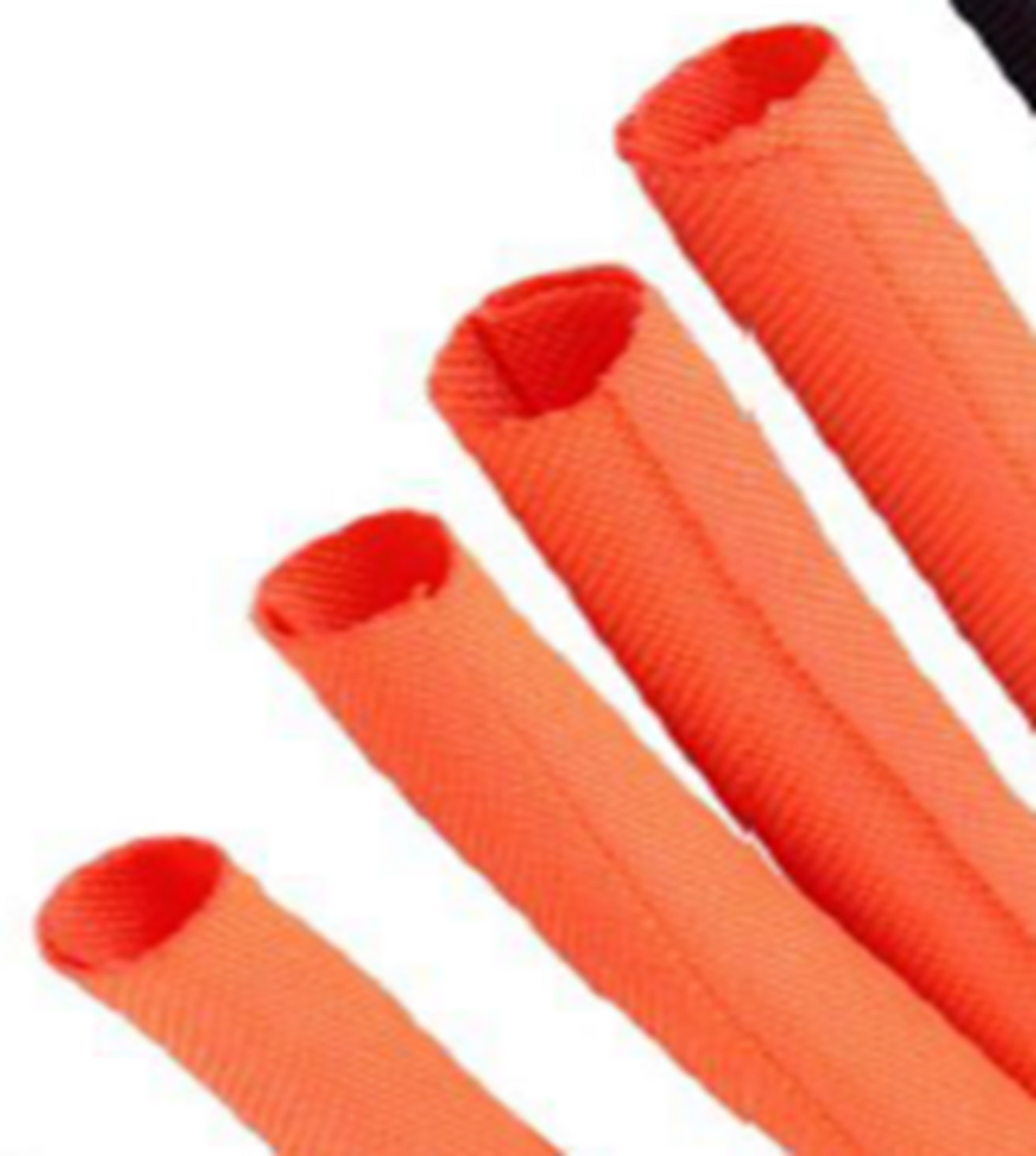 TieDex UK Braided Polyester Orange Cable Sleeve, 25m Length 32 mm Cable Diameter