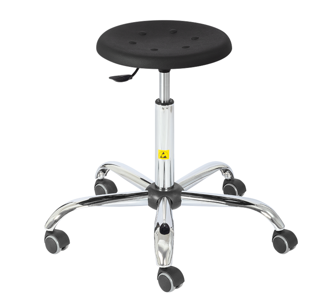 TieDex UK Black Polyurethane Stool, 120 kg Weight Capacity