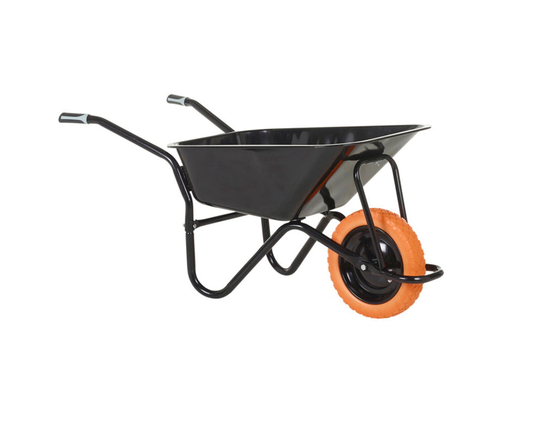 TieDex UK Steel Pneumatic Wheelbarrow, 80 L Load