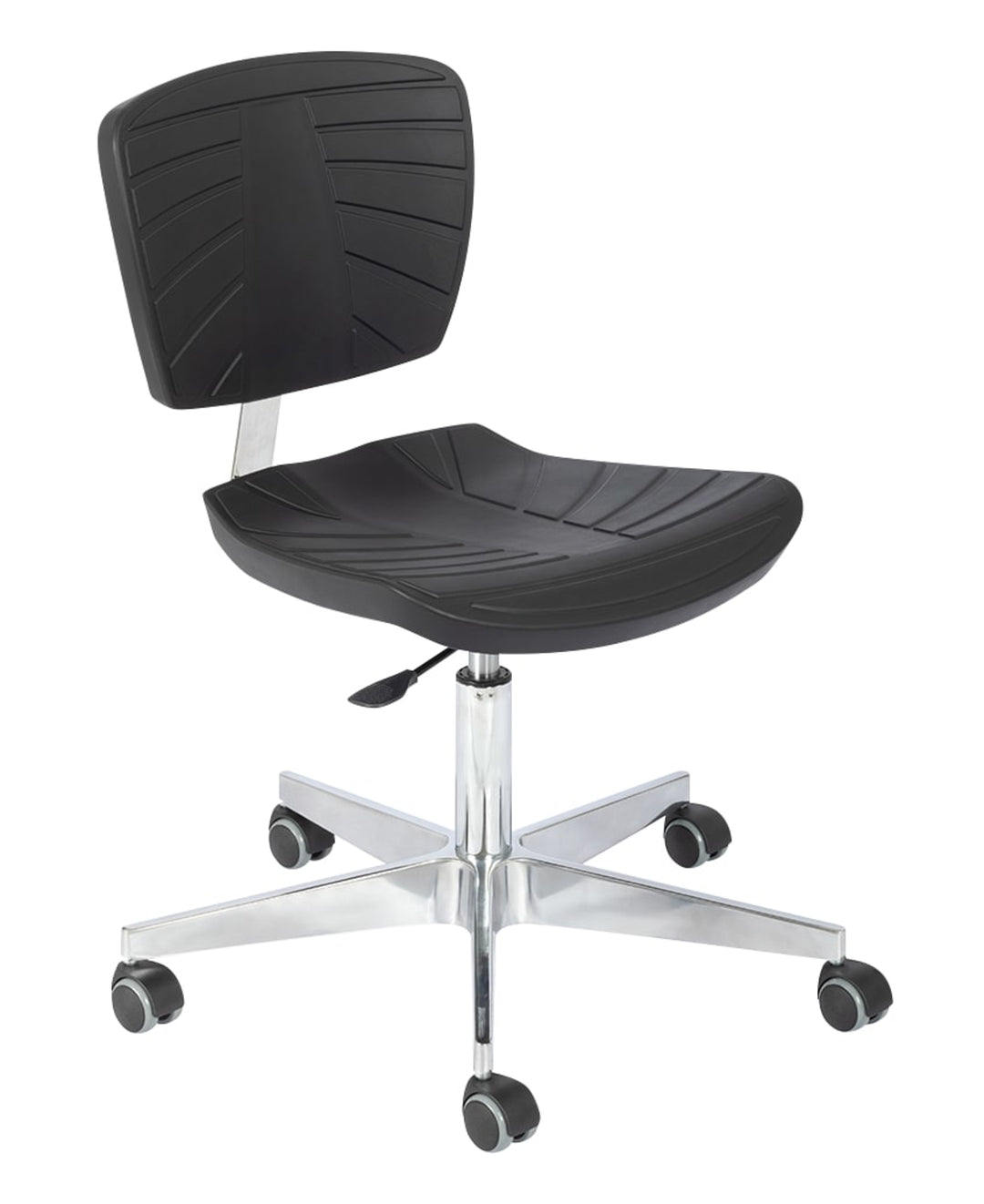 TieDex UK Black Polyurethane Office Chair, 200 kg Weight Capacity