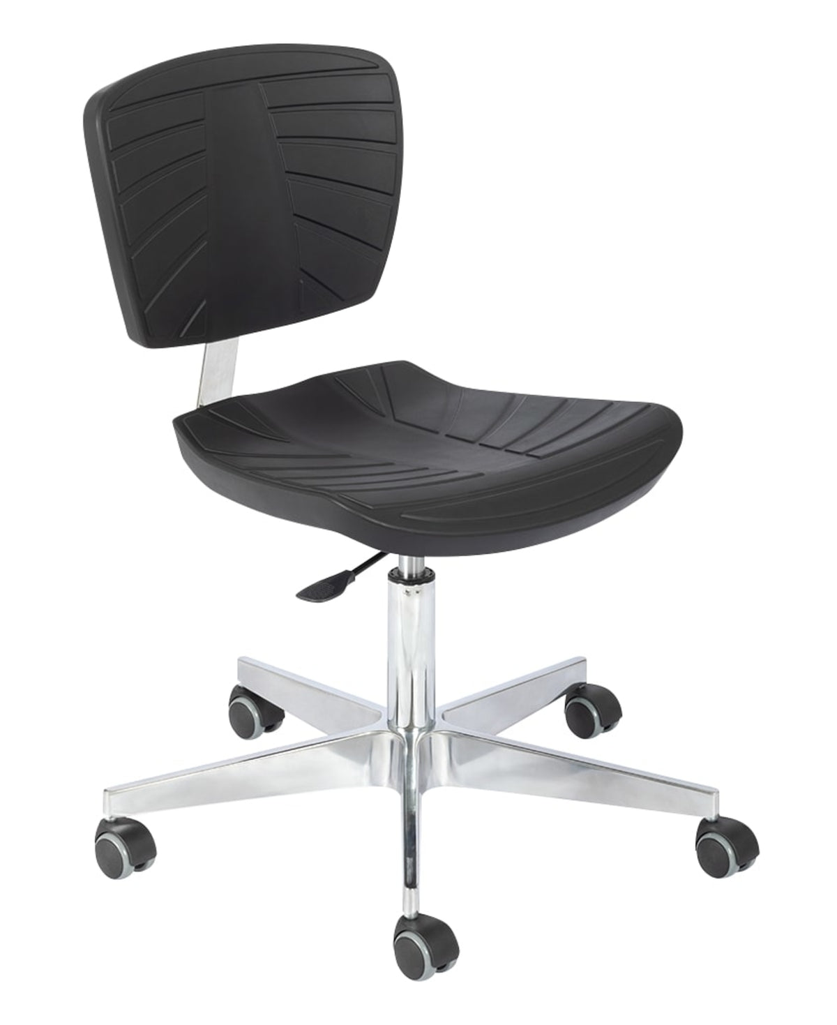 TieDex UK Black Polyurethane Office Chair, 200 kg Weight Capacity