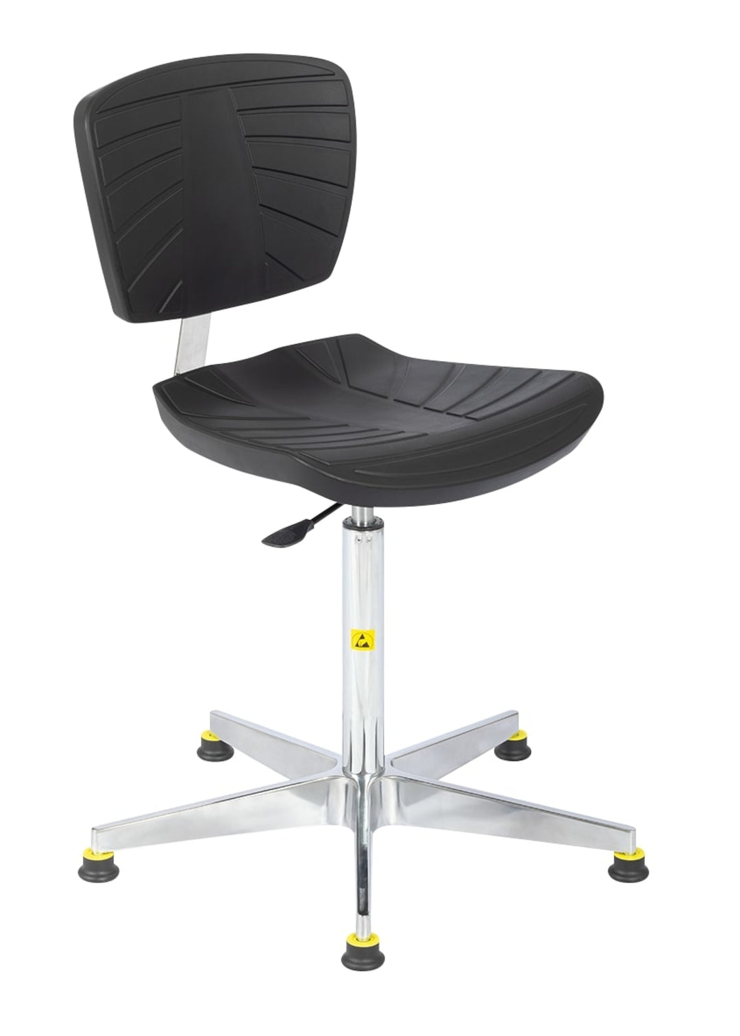 TieDex UK Black Polyurethane Office Chair, 200 kg Weight Capacity