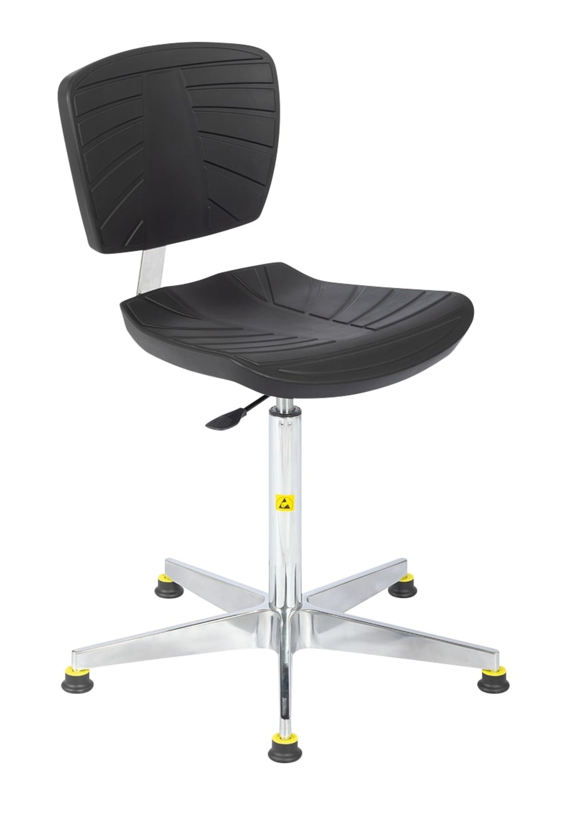 TieDex UK Black Polyurethane Office Chair, 200 kg Weight Capacity
