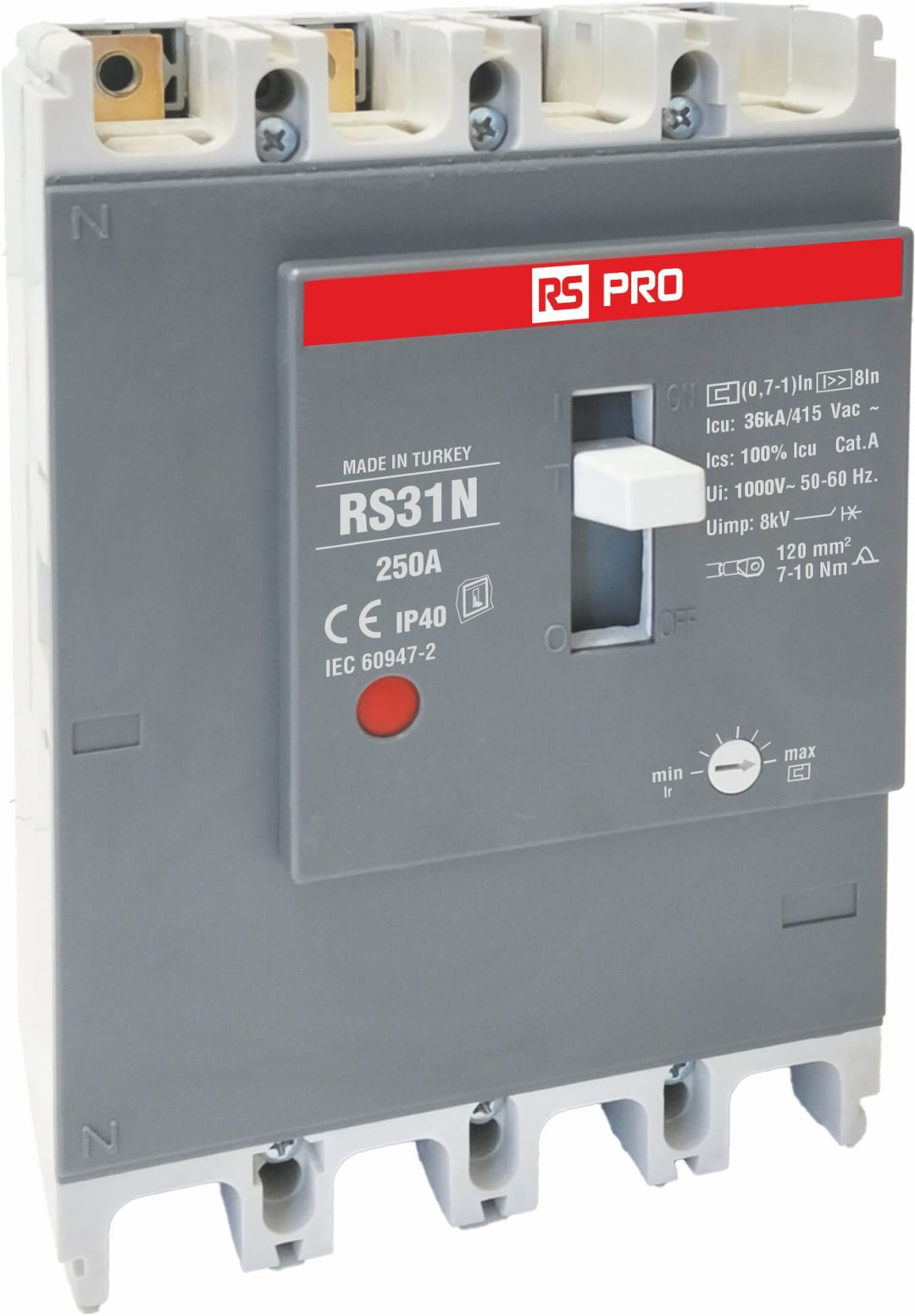 TieDex UK, RS Circuit Breaker 4-Pole 250A, Breaking Capacity 36 kA