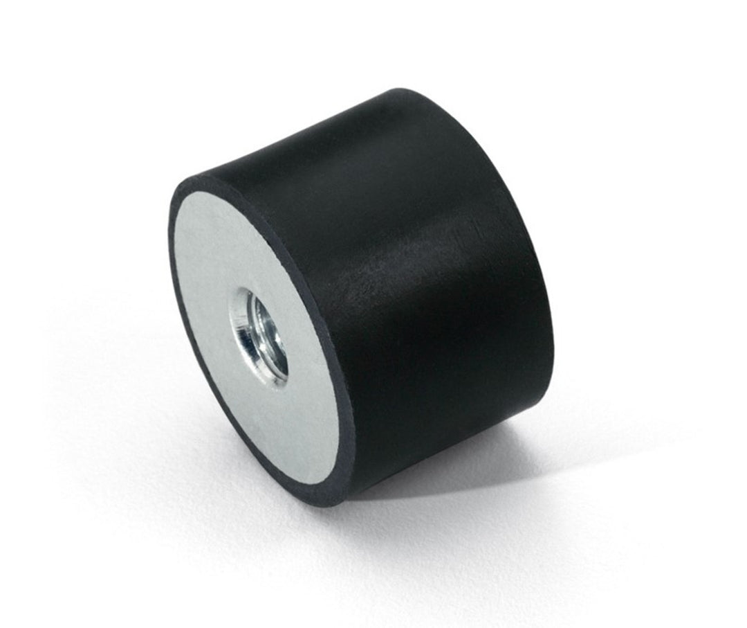TieDex UK Cylindrical M20 Anti-Vibration Mount, Female Buffer Foot, 150 mm OD, 55 mm H