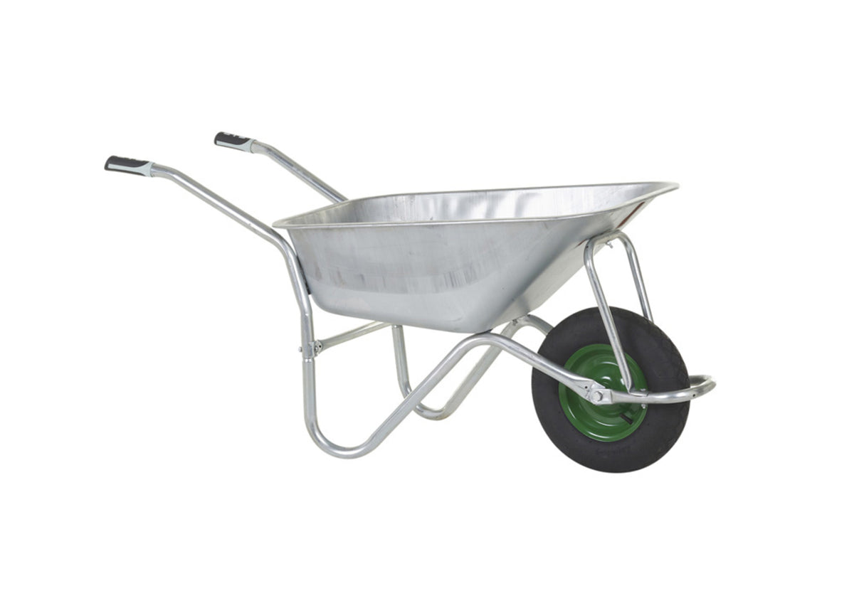 TieDex UK Steel Pneumatic Wheelbarrow, 80 L Load