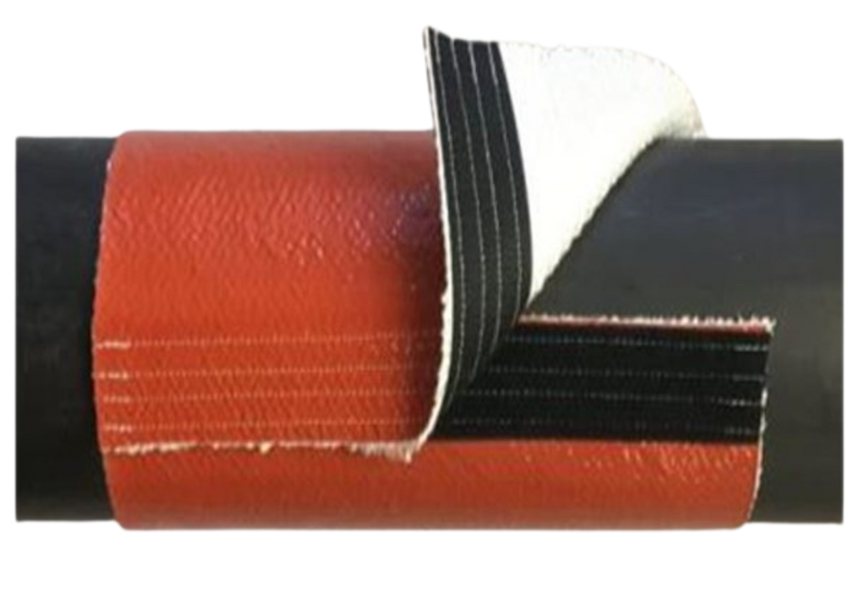 TieDex UK Silicone Rubber Red Fire Sleeve, 1m Length 114 mm Cable Diameter