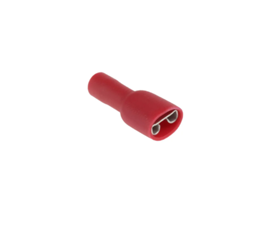 TieDex UK Plastic Crimp Terminal, 6.35 mm Tab Size, Red