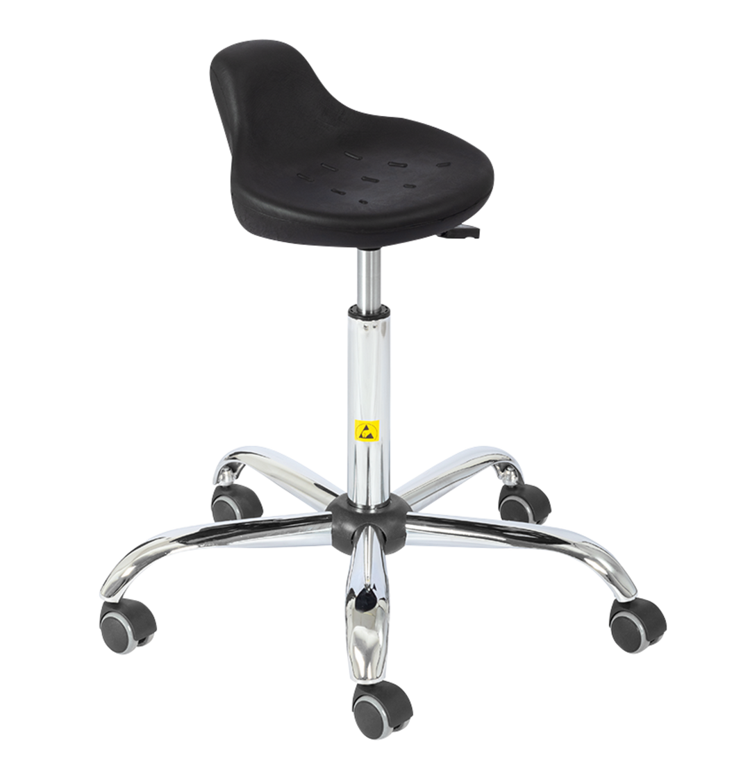 TieDex UK Black Polyurethane Stool, 120 kg Weight Capacity