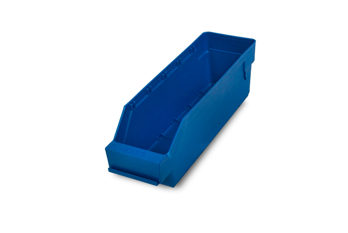 TieDex UK Polypropylene Storage Bin, 300 mm x 90 mm x 95 mm, Blue