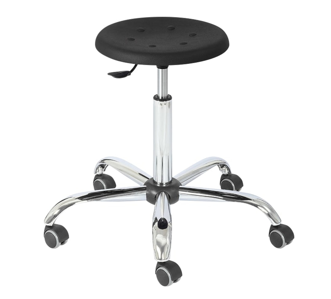 TieDex UK Black Polyurethane Stool, 200 kg Weight Capacity