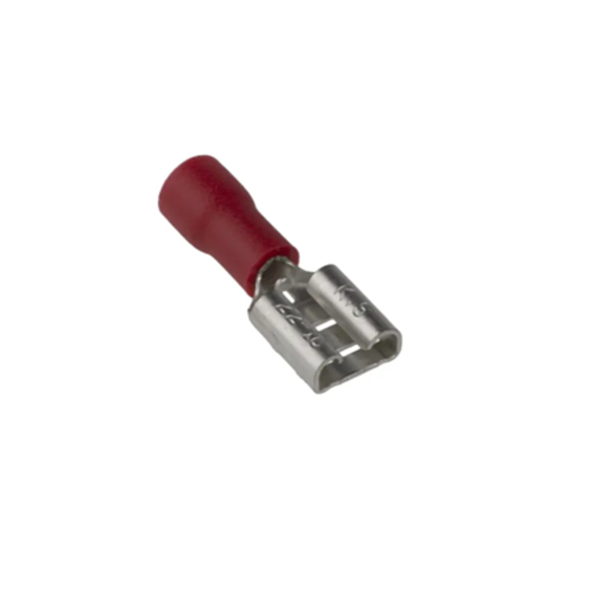 TieDex UK Vinyl Crimp Terminal, 6.35 mm Tab Size, Red