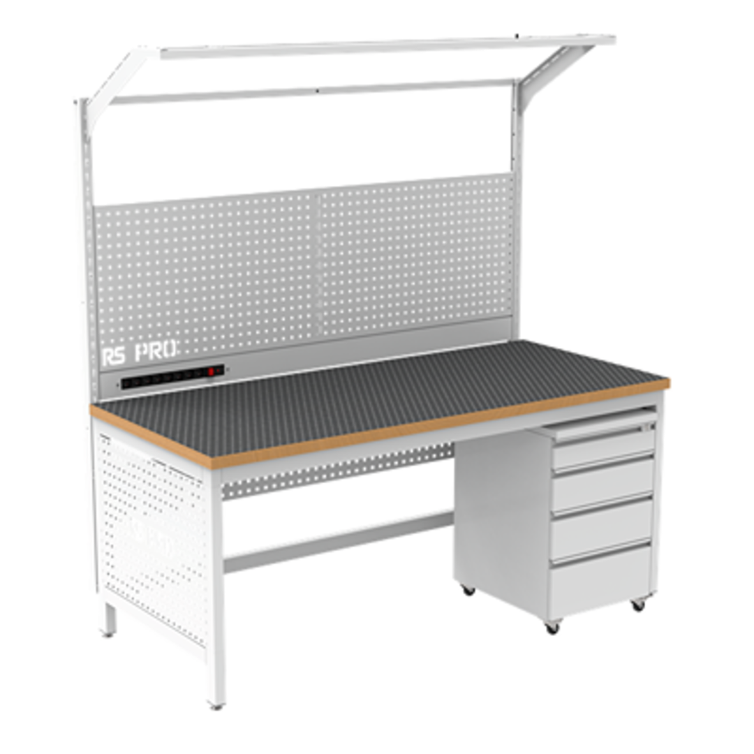 TieDex UK Portable Steel Workbench, 350kg Max Load Adjustable Height, 850 mm x 2m x 880 mm