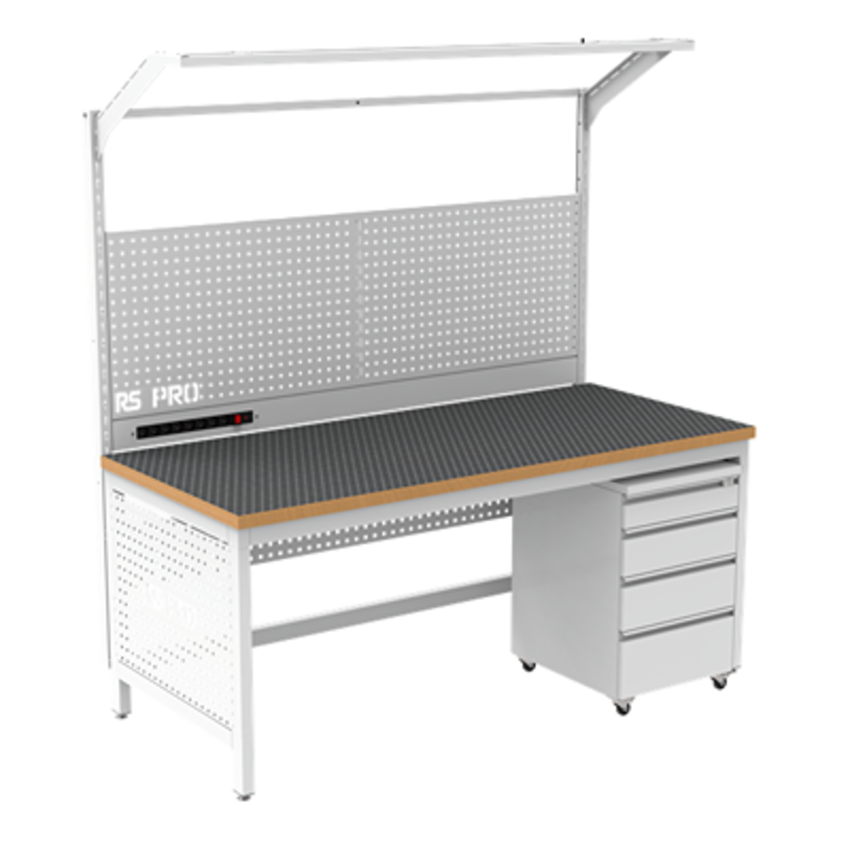 TieDex UK Portable Steel Workbench, 350kg Max Load Adjustable Height, 850 mm x 2m x 880 mm