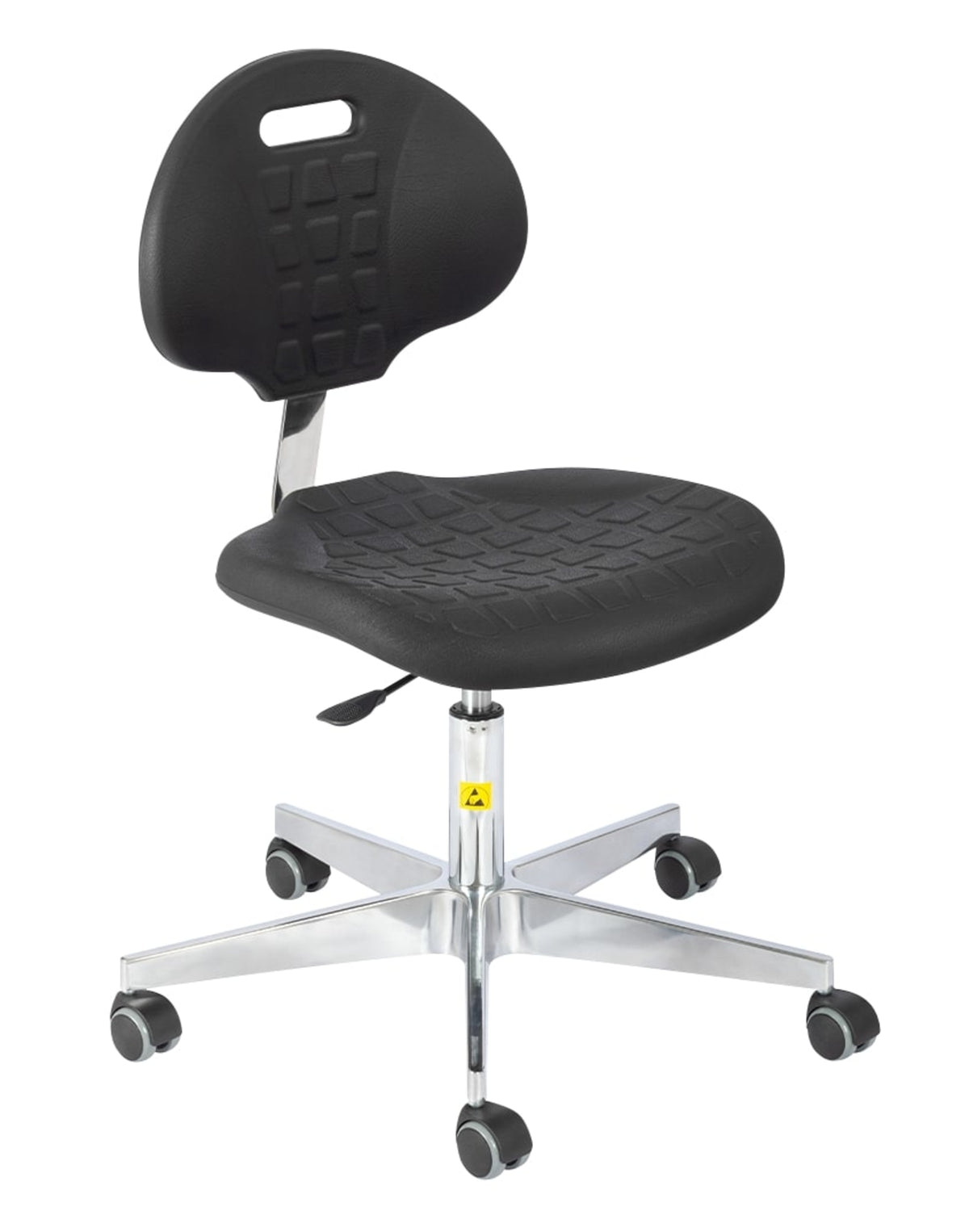 TieDex UK Black Polyurethane Office Chair, 200 kg Weight Capacity
