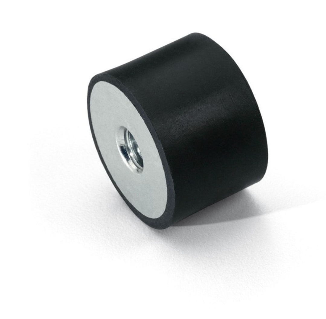 TieDex UK Cylindrical M20 Anti-Vibration Mount, Female Buffer Foot, 150 mm OD, 75 mm H