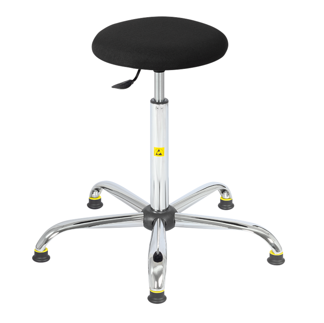 TieDex UK Black Fabric Stool, 120 kg Weight Capacity