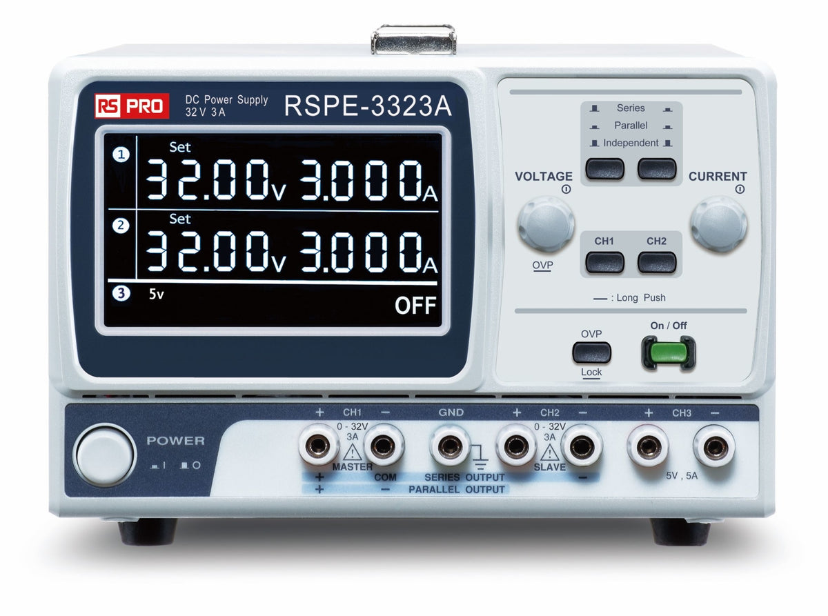 TieDex UK Digital AC/DC Power Supply, 3-Output 0 V to 32V, 217 W, 3 A Max, UKAS