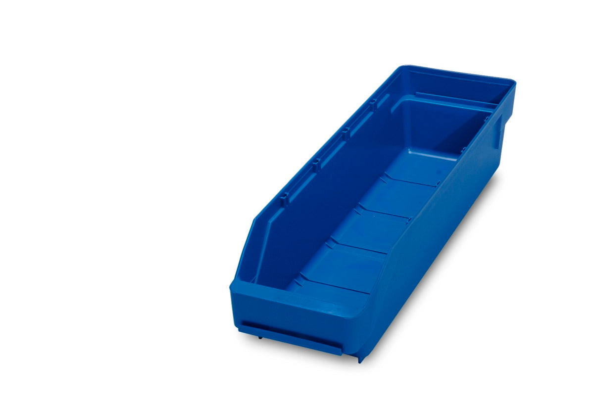 TieDex UK Polypropylene Storage Bin, 400 mm x 120 mm x 95 mm, Blue