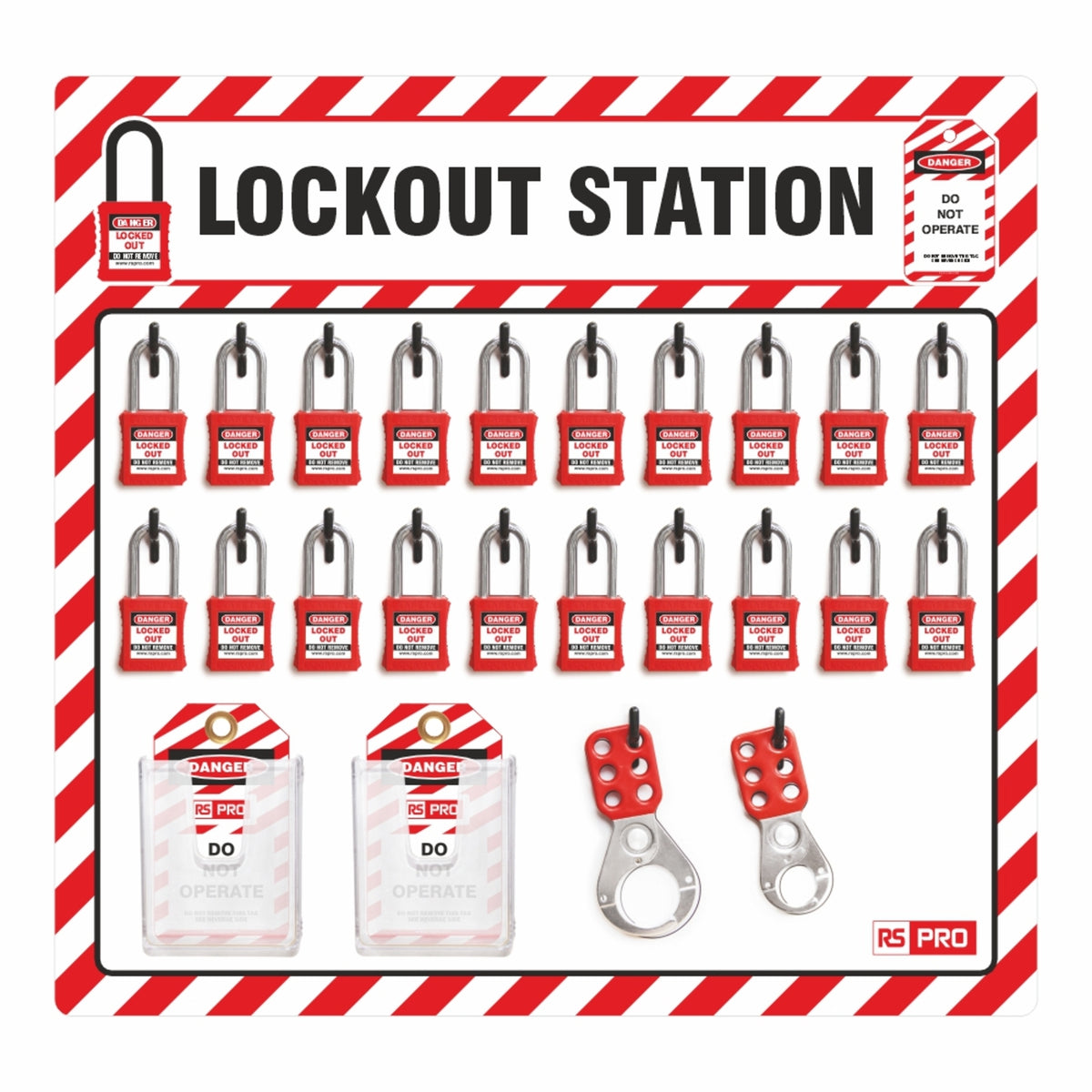 TieDex UK 20 Padlock Lockout Station