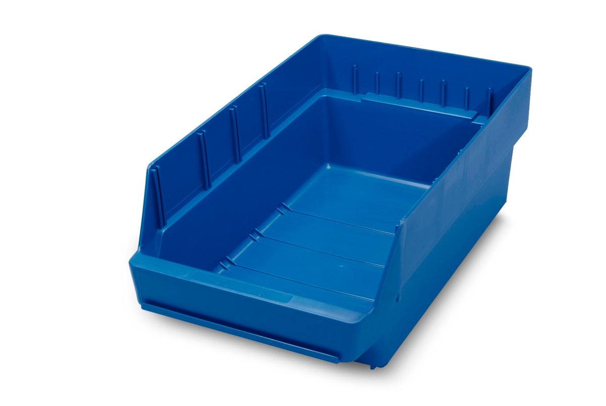 TieDex UK Polypropylene Storage Bin, 400 mm x 150 mm x 240 mm, Blue
