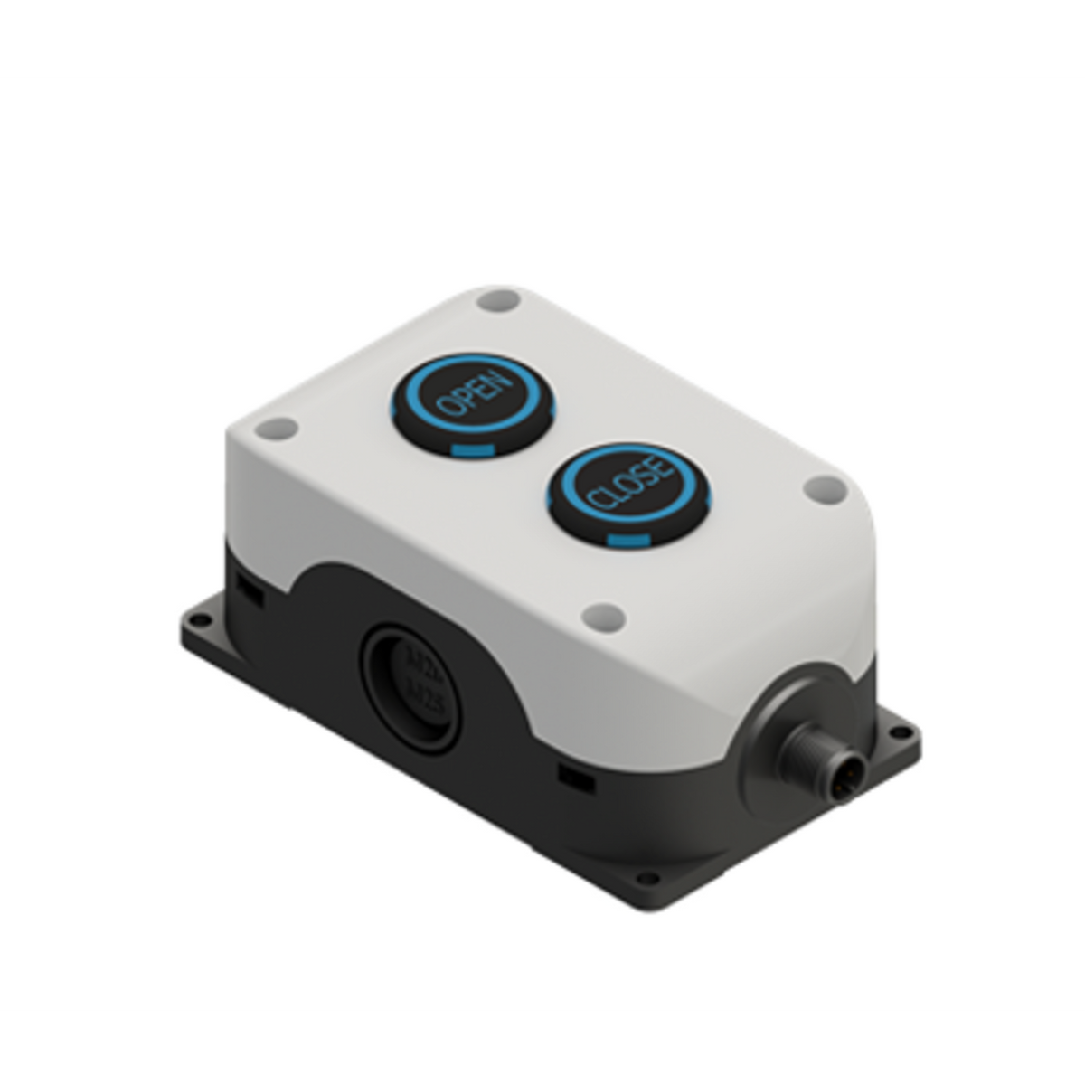 TieDex UK Flush Control Station Switch - 1 NO/1 NO, Polycarbonate, Black, Close, IP67, IP69K