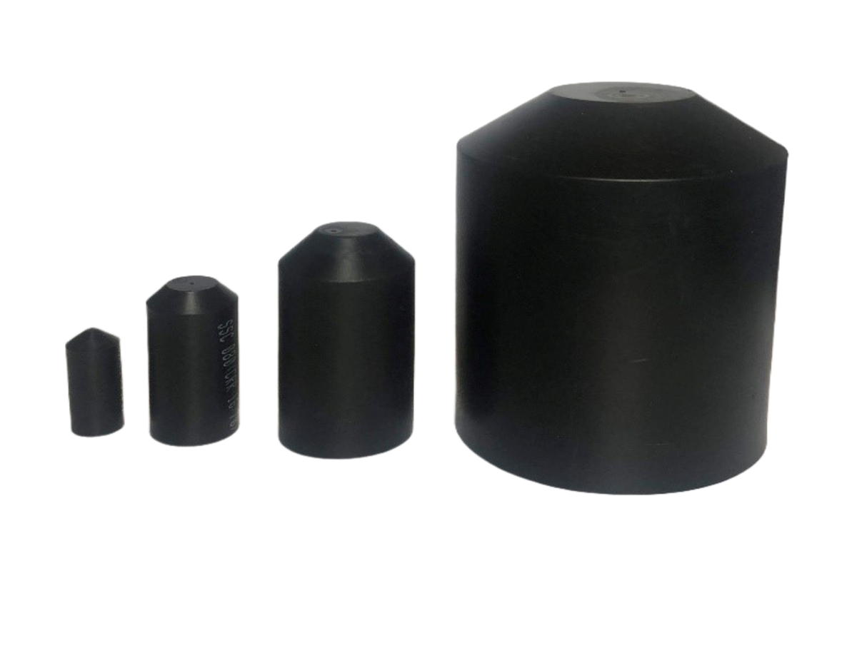 TieDex UK End Cap Black, Polyolefin Adhesive Backing, 75 mm