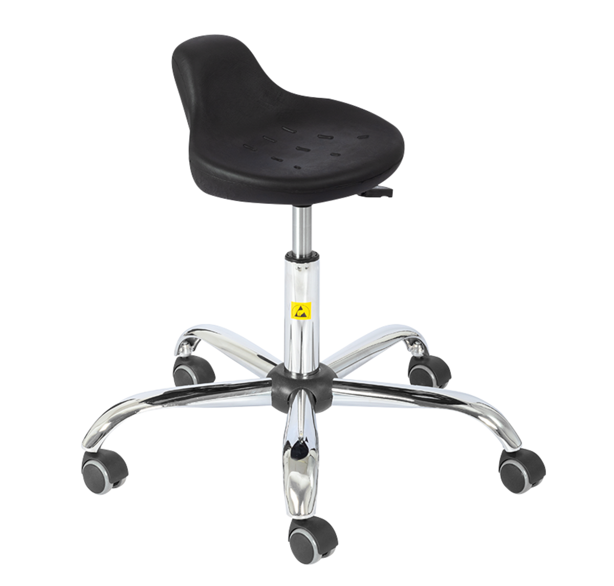 TieDex UK Black Polyurethane Stool, 120 kg Weight Capacity