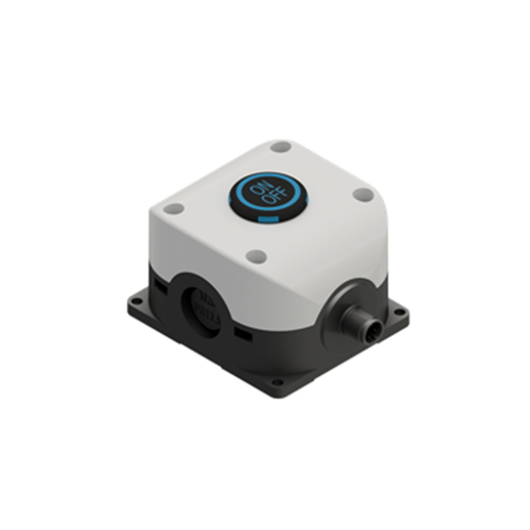 TieDex UK Momentary Control Station Switch - NO, Polycarbonate, Black, On/Off, IP67, IP69K