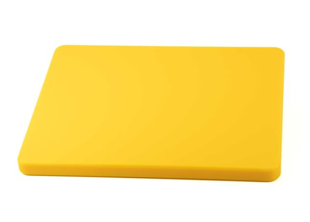 TieDex UK Yellow High Density Polyethylene Cutting Board, 475 mm x 475mm x 25 mm