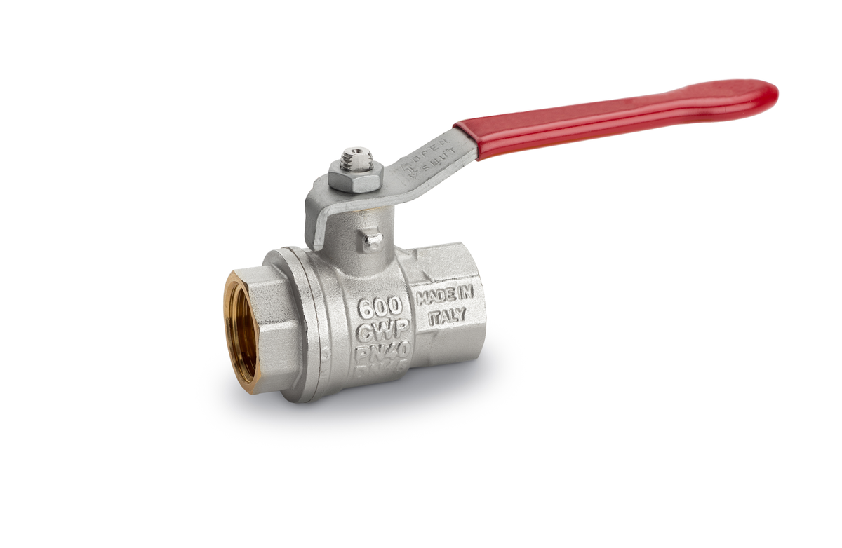 TieDex UK Brass Threaded Threaded 2-Way Ball Valve, BSPP 600 psi, Ball Valve