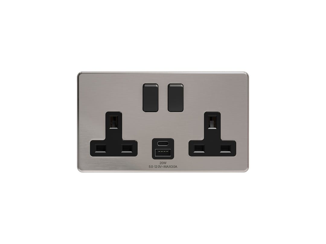 TieDex UK, 13A 2 Gang Plug Socket, Plug Socket