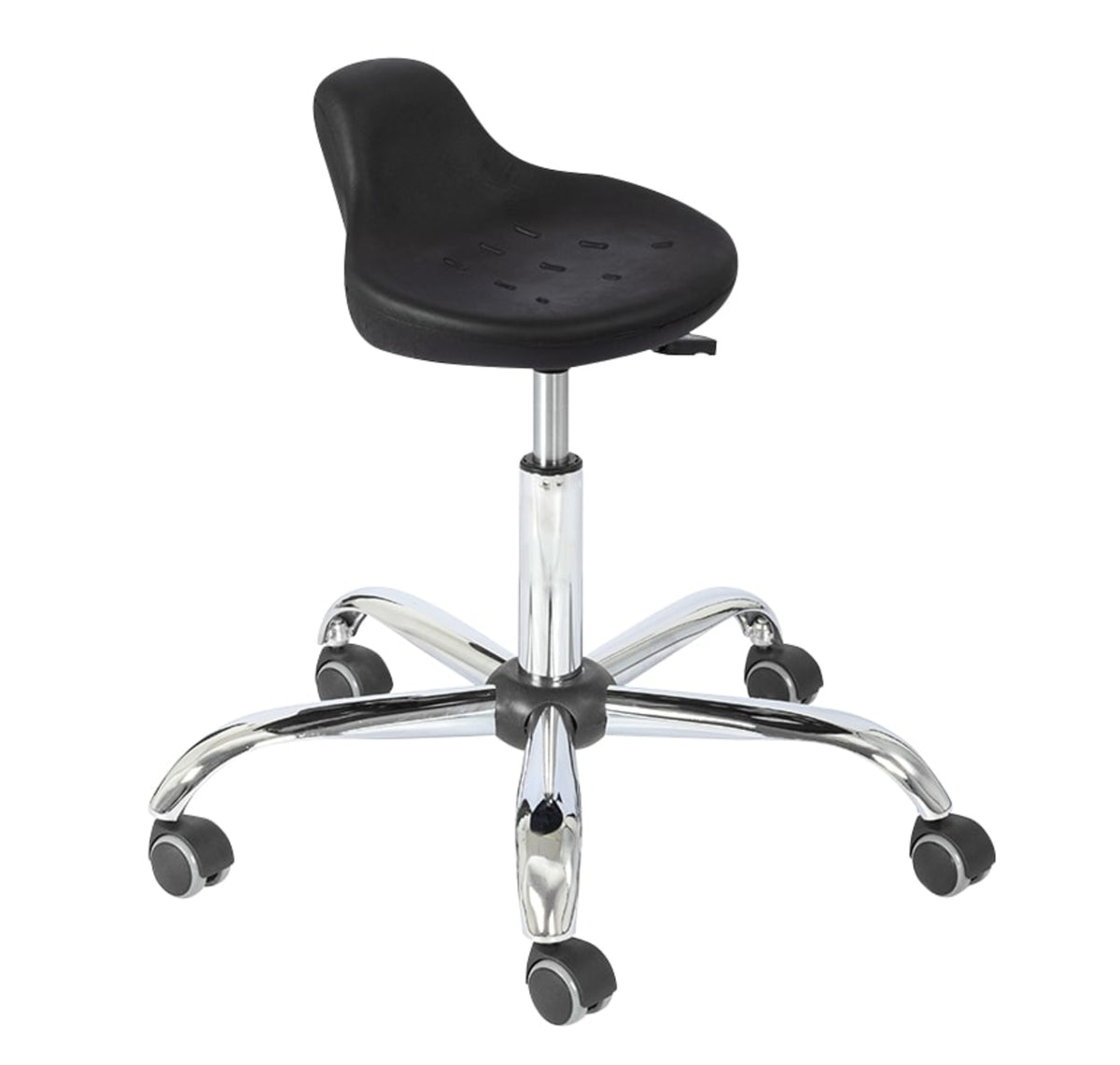 TieDex UK Black Polyurethane Office Chair, 200 kg Weight Capacity